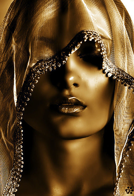 Modern Golden Noble Veil Women Canvas Paintings Nordic Wall Posters and Print Wall Pictures for Living Room Home Cuadros Modular - The Number 1 Things