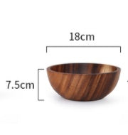 Natural Wooden Bowl Fruit Bowl Salad Bowl