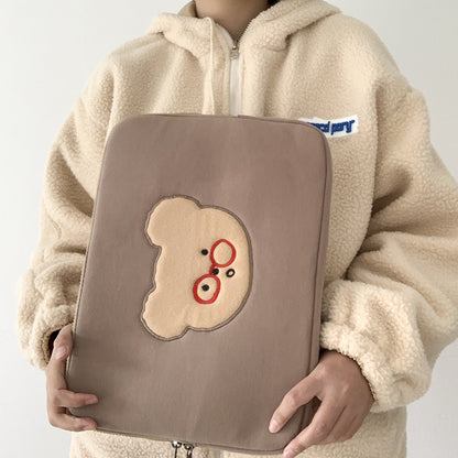 Compatible with Apple, Cross-Border Korean Teteum Cute Bear Ipad Laptop Bag 11 13 Inch 15 Inch Ins