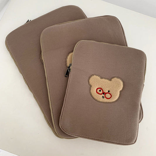 Compatible with Apple, Cross-Border Korean Teteum Cute Bear Ipad Laptop Bag 11 13 Inch 15 Inch Ins