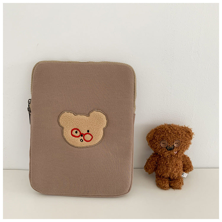 Compatible with Apple, Cross-Border Korean Teteum Cute Bear Ipad Laptop Bag 11 13 Inch 15 Inch Ins