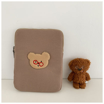 Compatible with Apple, Cross-Border Korean Teteum Cute Bear Ipad Laptop Bag 11 13 Inch 15 Inch Ins