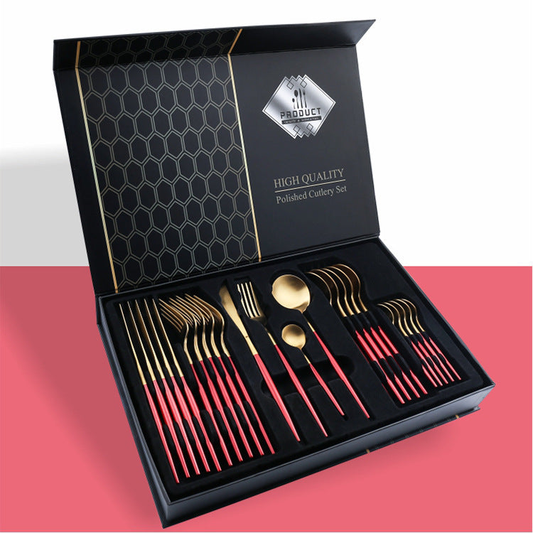 24 Piece Set Of 304 Stainless Steel Knife Gift Box - The Number 1 Things