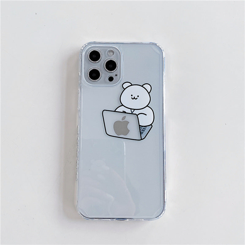 Transparent Cute Bear Phone Case