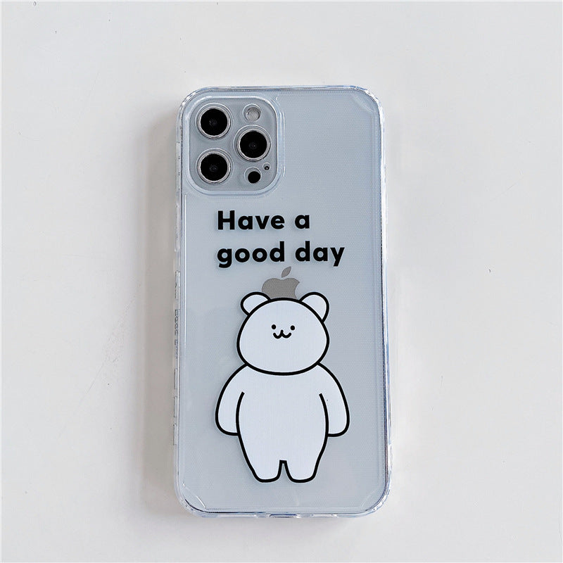 Transparent Cute Bear Phone Case