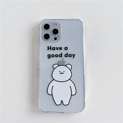 Transparent Cute Bear Phone Case