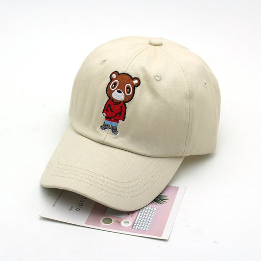 Cute Bear Embroidery Baseball Cap