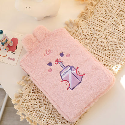 Compatible with Apple, Japanese And Korean Bear 11 Inch Ipad Bag Cute Girl Rabbit Clutch Bag Plush Tablet Computer Storage Liner Bag