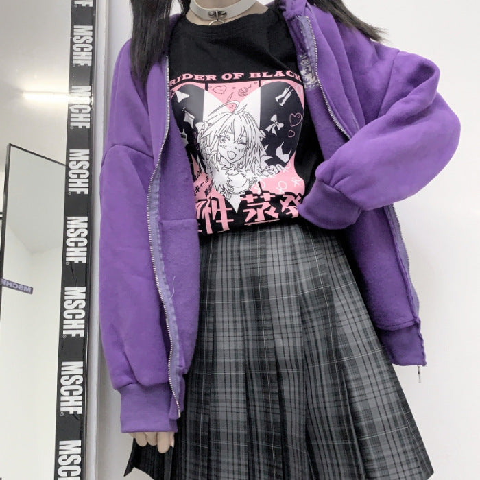 Anime print loose short sleeves - The Number 1 Things