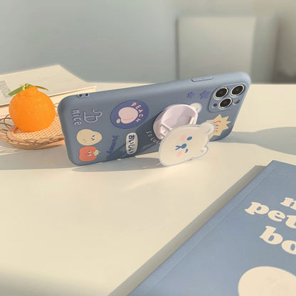 Cartoon Bear Stand Phone Case