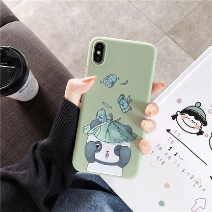 Compatible with Apple, Compatible with Apple , Cartoon Bamboo Panda Apple 12 Mobile Phone Case Iphone12pro Max Soft Silicone Protective Cover