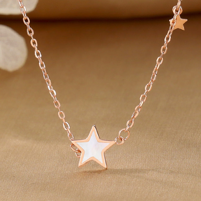 S925 Silver Shell Five-pointed Star Necklace Female Korean Style - The Number 1 Things