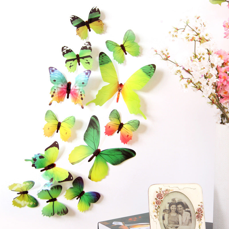PVC Butterfly 12 Set Home Decoration Wall Sticker - The Number 1 Things