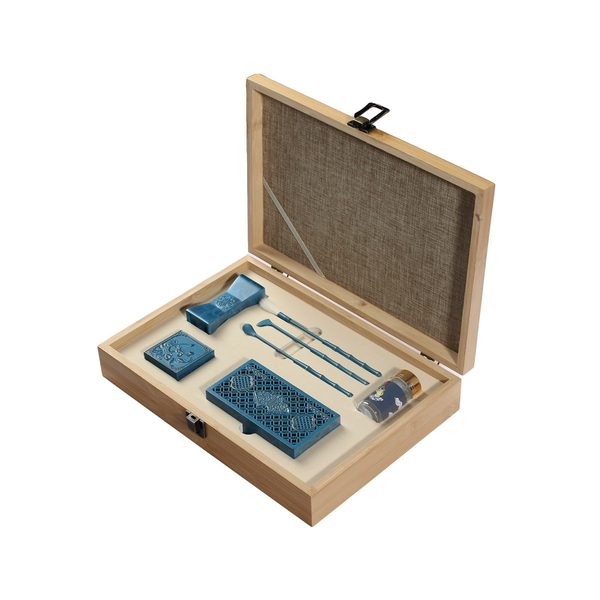 Burning Blue Pure Copper Professional Incense Utensils Fan Window Auspicious Clouds Set - The Number 1 Things