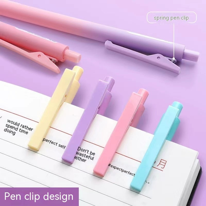 Jingwen Magic Change Nebula Writing Smooth Black Double Beads Press Gel Pen