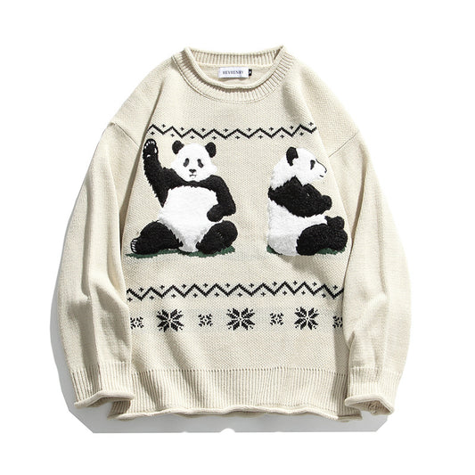 Loose casual student pullover sweater - The Number 1 Things