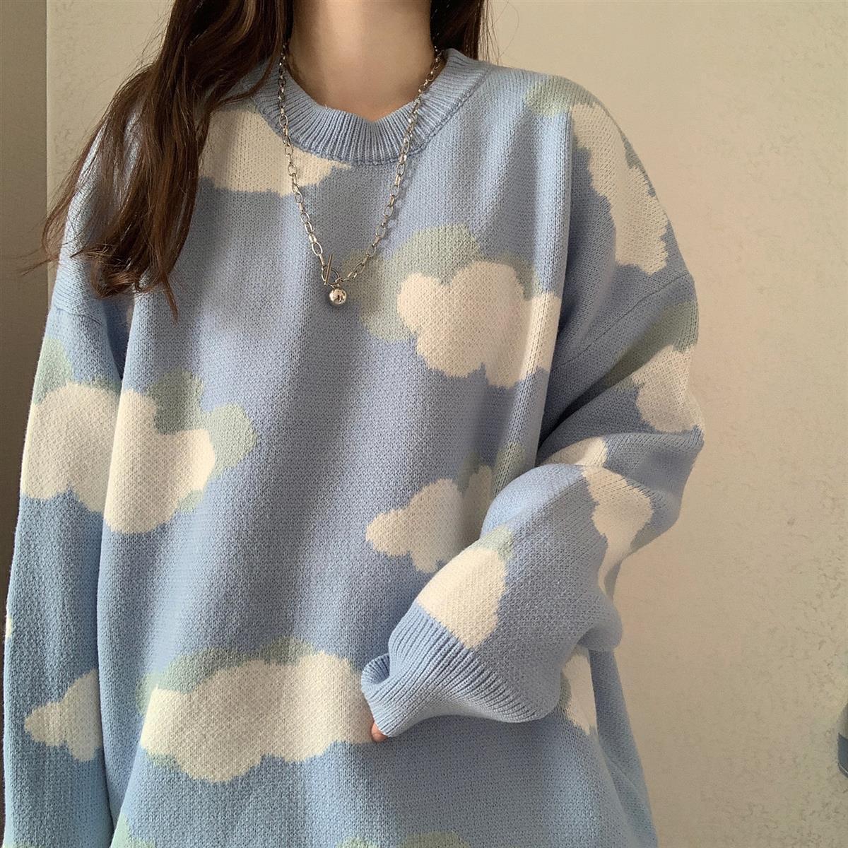 New V-neck Loose Pullover Sweater Long Sleeve Sweater - The Number 1 Things
