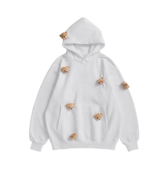 Three-dimensional bear loose sweater men