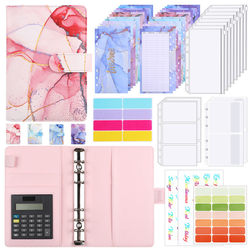 A6 Loose-leaf Binder Journal Book Notebook Leather PU 6 Hole Loose Spiral Calculator - The Number 1 Things