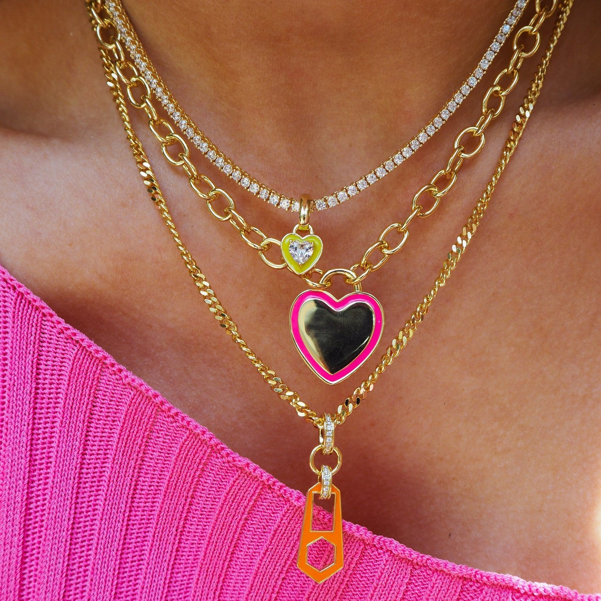 Female Beccarite Tennis Chain Color Zircon Necklace - The Number 1 Things