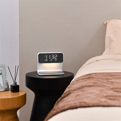 3 In 1 Bedside Lamp Wireless Charging LCD Screen Alarm Clock Wireless Phone Charger - The Number 1 Things