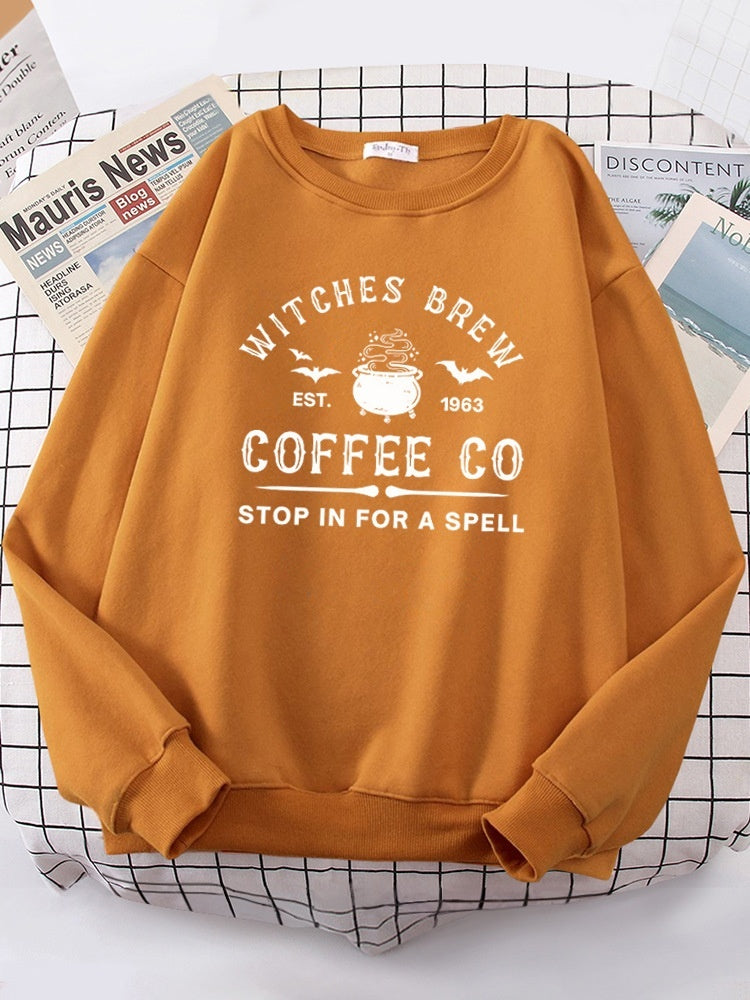 Witches Make Coffee Straight Letter Hoodie Letter Print - The Number 1 Things