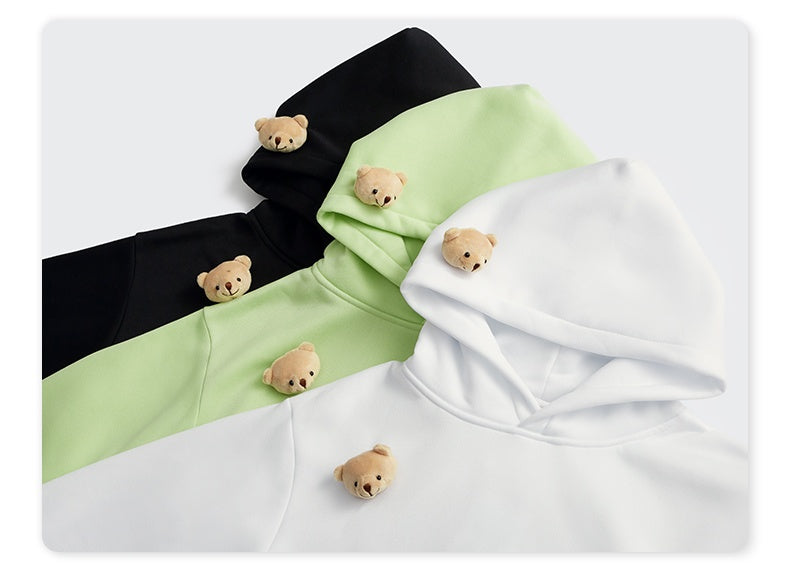 Three-dimensional bear loose sweater men