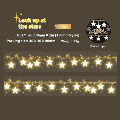 Beautiful Day Shell XINGX Light Curtain Series Hand Account Diy Decoration Material Stickers Tape - The Number 1 Things