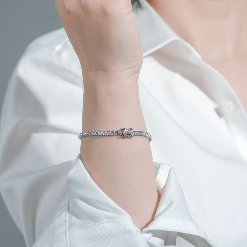 Moissanite Full Diamond High-grade S925 Sterling Silver Bracelet For Women - The Number 1 Things