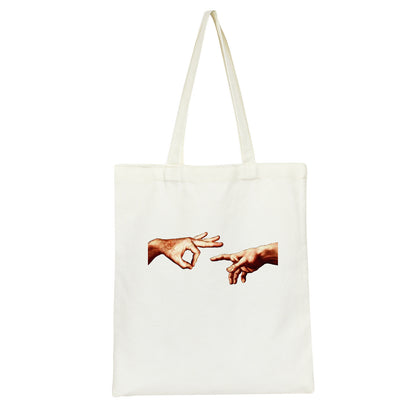 Retro Printed Oil Painting Single Shoulder Canvas Bag - The Number 1 Things