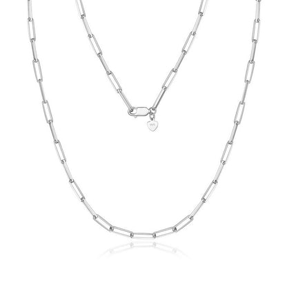 S925 Silver Plated Geometric Ellipse Long And Thick Necklace - The Number 1 Things