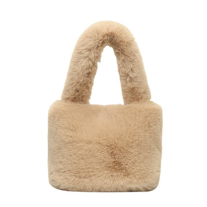Plush Bag High-grade Thick Autumn And Winter Hand Bucket Bag - The Number 1 Things