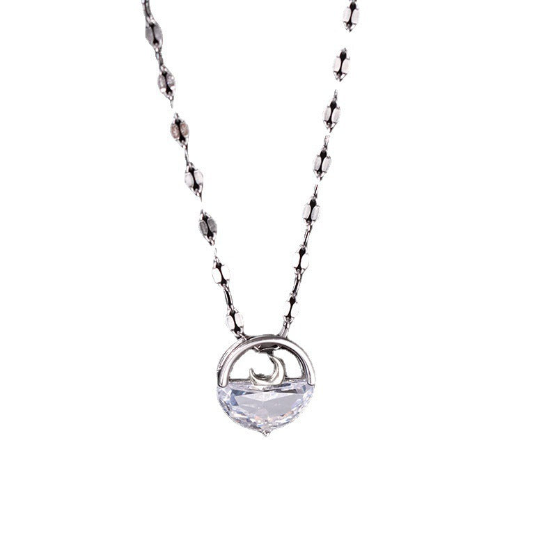 Simple Temperament Bright Moon Necklace On The Sea - The Number 1 Things