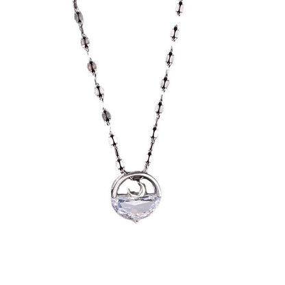 Simple Temperament Bright Moon Necklace On The Sea - The Number 1 Things