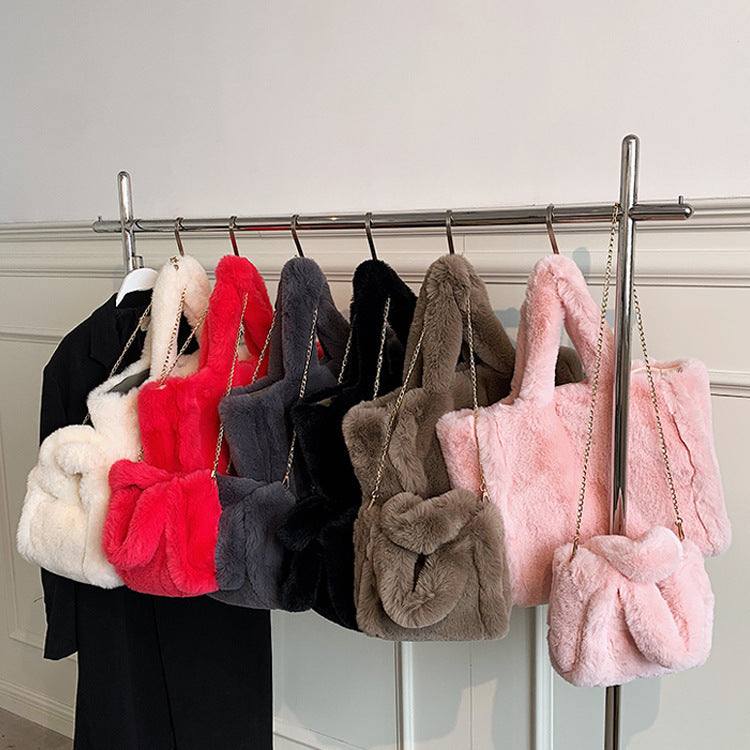 Winter Bags Chain Plush Handbag Totes Women Shoulder Bag - The Number 1 Things