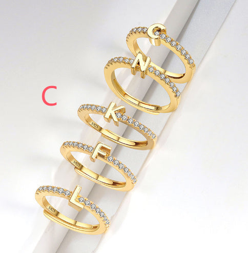 S925 Sterling Silver New Style Micro-inlaid Letters Ring - The Number 1 Things