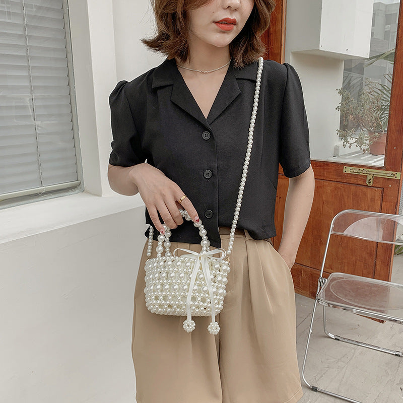 Women's Sweet New Handheld Pearl Chain Messenger Bag - The Number 1 Things