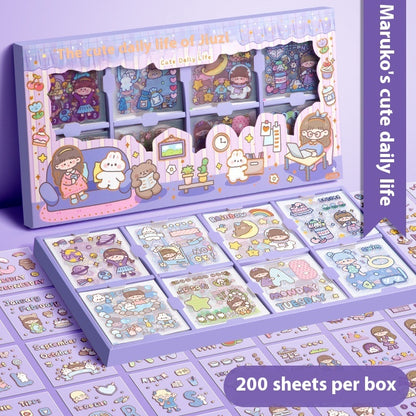 200 SET Stickers Cartoon Design Cute Stickers Kawaii Sticker Set - The Number 1 Things