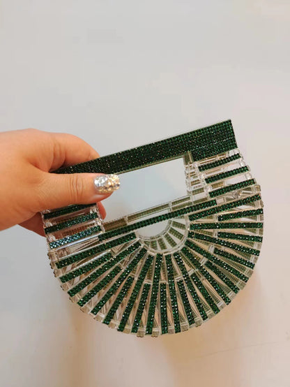 Rhinestone Rhinestone Acrylic Chain Vegetable Basket Crossbody Bag - The Number 1 Things