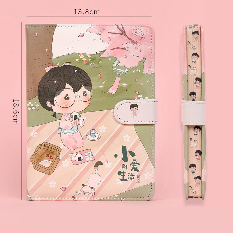 Fruit Print Notebook Planner Magnetic Buckle PU NoteBook Yearly Agenda Color Illustration Daily Plan Kawaii Stationery - The Number 1 Things