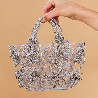 New Women's Diamond Inlaid Rhinestone Flower Handbag - The Number 1 Things