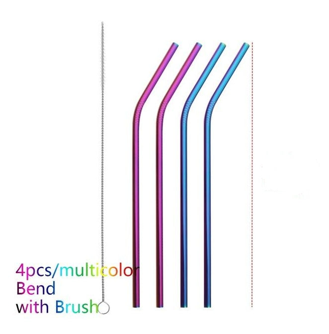 Colourful Reusable Stainless Steel Straws - The Number 1 Things