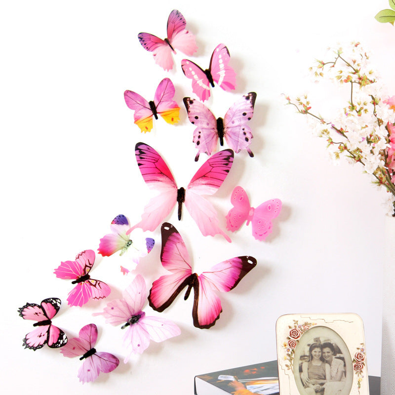 PVC Butterfly 12 Set Home Decoration Wall Sticker - The Number 1 Things