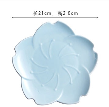 Japanese Ceramic Sakura Plate Creative Dinner Plate