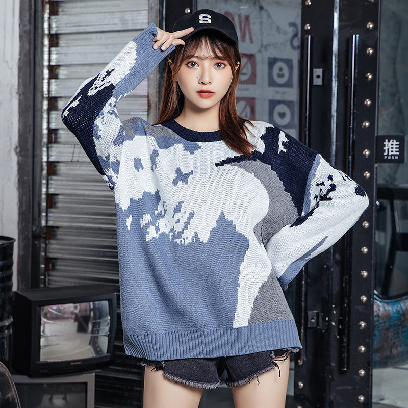 Women's round neck knitted sweater - The Number 1 Things