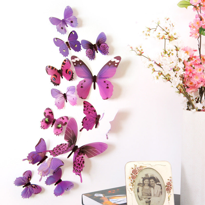 PVC Butterfly 12 Set Home Decoration Wall Sticker - The Number 1 Things