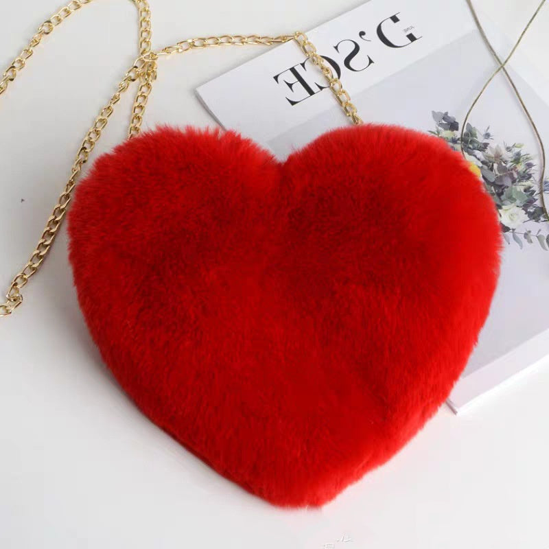 Love Bags For Women Plush Chain Shoulder Bags Valentine's Day Party Bag - The Number 1 Things