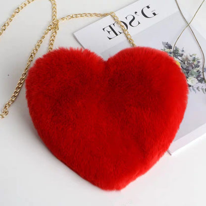 Love Bags For Women Plush Chain Shoulder Bags Valentine's Day Party Bag - The Number 1 Things