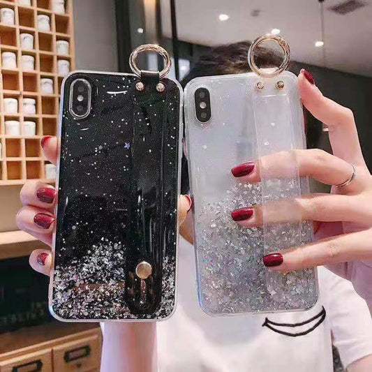 Starry Glitter iPhone Case Wrist Strap iPhone Case