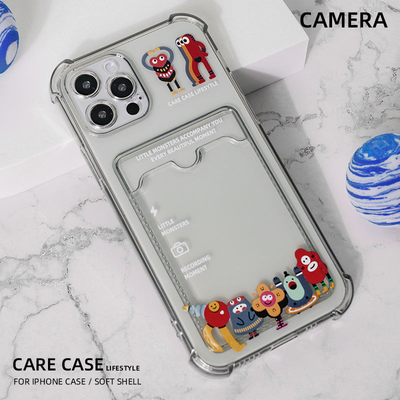 iPhone Cover With Card Holder Cartoon iPhone Case